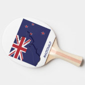 NEUZEALAND FLAG & MAP Personalisiert Tischtennis Schläger (Seitenansicht)