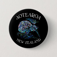 NEUZEALAND KIWI PAUA 6 CM RUNDABZEICHEN