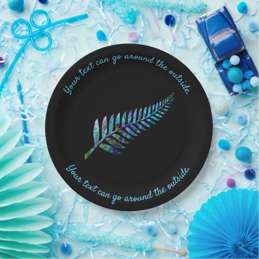 NEUZEALAND PAUA FERN ZOLLBAR PAPPTELLER (Party)