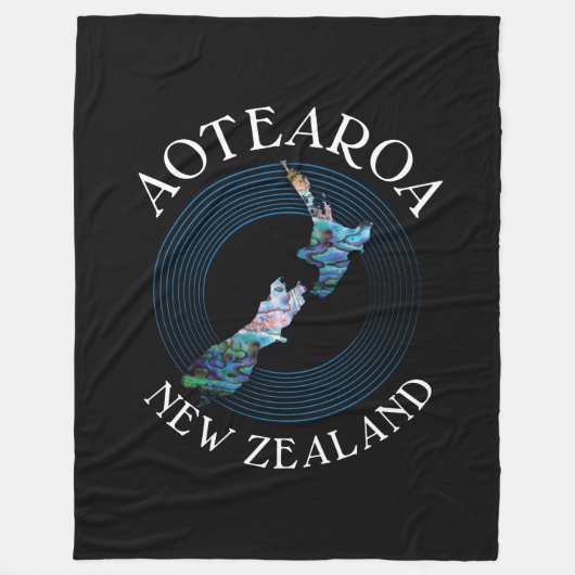NEUZEALAND PAUA KARTENRINGS FLEECEDECKE (Vorderseite)