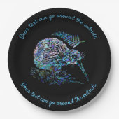 NEUZEALAND PAUA KIWI ZOLLBAR PAPPTELLER (Vorderseite)