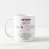 Nevada American Staat auf einer Karte und nützlich Kaffeetasse (Links)