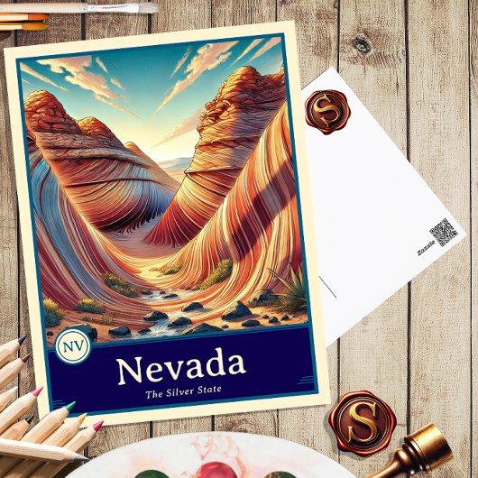 Nevada | Anime Style Cel Schattenkarte Postkarte