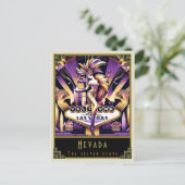Nevada | Art Deco Postkarte (Stehend Vorderseite)