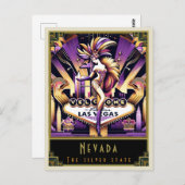 Nevada | Art Deco Postkarte (Vorne/Hinten)