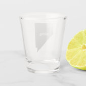 Nevada Belong Staat Karte Schnapsglas (Rückseite)