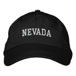 Nevada bestickte, anpassbare Cap Black Bestickte Baseballkappe