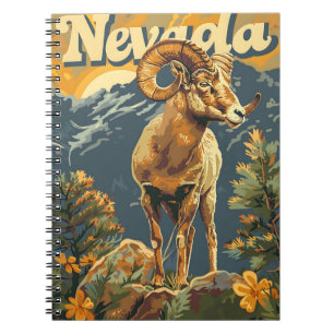 Nevada Bighorn Sheep Vintag Notizblock