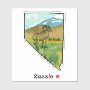 Nevada Bighorn Wildlife Wüste Landschaft Aufkleber