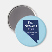 Nevada Blue im Jahr 2024 gedreht Magnet (Vorderseite/Rückseite)