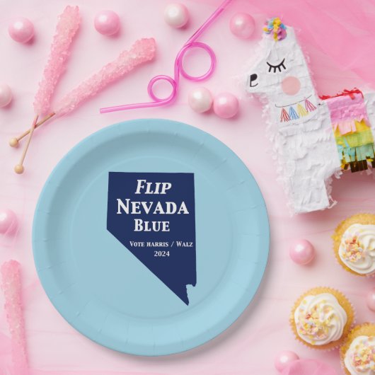 Nevada Blue im Jahr 2024 gedreht Pappteller (Party)