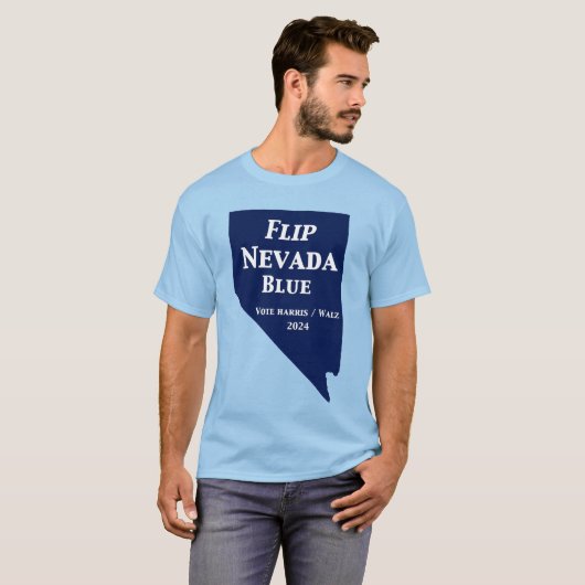 Nevada Blue im Jahr 2024 gedreht T-Shirt (Vorne ganz)