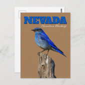Nevada Bluebird Vertical Postkarte (Vorne/Hinten)