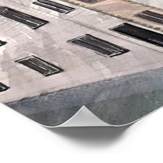 NEVADA CA SCENES - WASSERFARBE POSTER (Ecke)