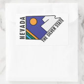 Nevada Der Silberne Staat Rechteckiger Aufkleber (Tasche)