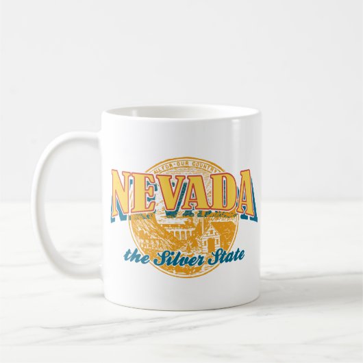 Nevada - Der Silberner Staat Kaffeetasse (Links)
