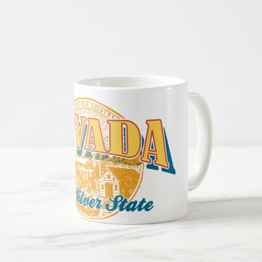 Nevada - Der Silberner Staat Kaffeetasse (VorderseiteRechts)