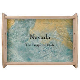 Nevada Der türkisfarbene Staat Serviertablett