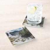 Nevada-Fälle Glasuntersetzer (Schrägansicht)