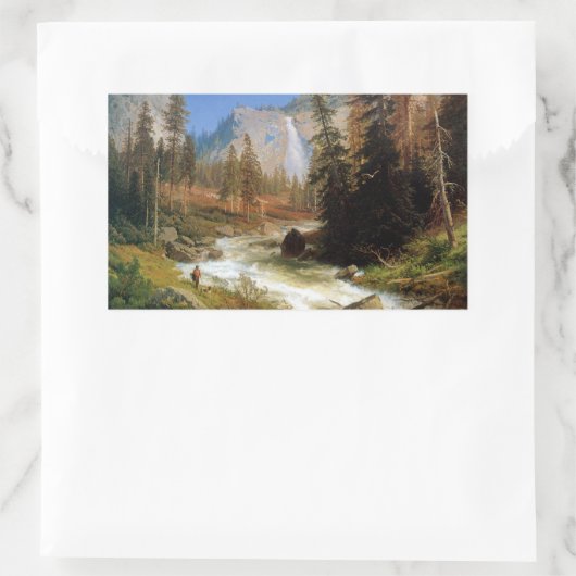 Nevada Falls, Yosemite Rechteckiger Aufkleber (Tasche)