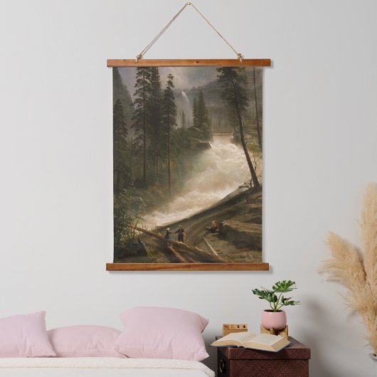 Nevada Falls, Yosemite Tapestry Wandteppich Mit Holzrahmen (Schlafzimmer)
