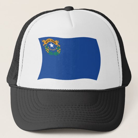 Nevada Flag Hat Truckerkappe (Vorderseite)