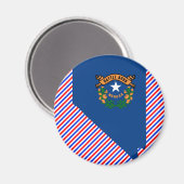 Nevada Flag Karte Magnet (Vorderseite/Rückseite)