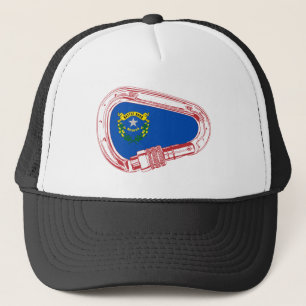 Nevada Flag Klettersteig Carabiner Truckerkappe