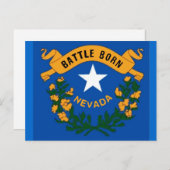 Nevada Flag Postkarte (Vorne/Hinten)