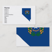 Nevada-Flaggen-Karte Visitenkarte (Vorne/Hinten)