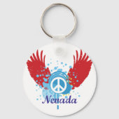 Nevada Friedenszeichen Schlüsselanhänger (Vorderseite)