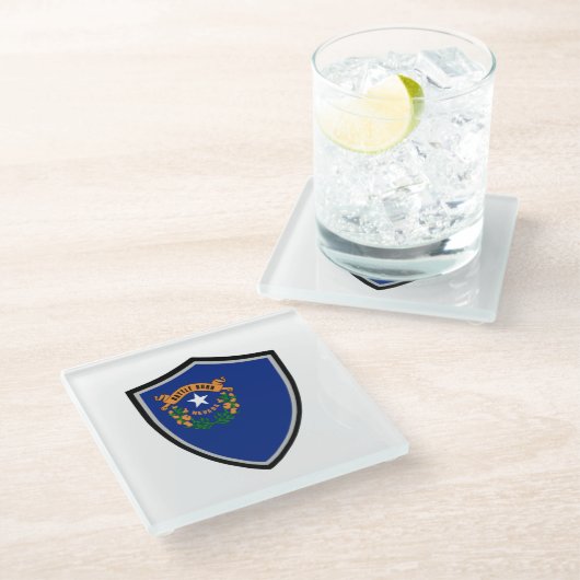 Nevada Glasuntersetzer (Schrägansicht)