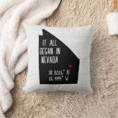 Nevada GPS Koordinaten mit Herz Kissen (Decke)