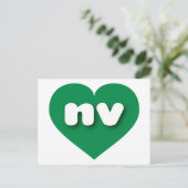 Nevada green heart - I Liebe nv Postkarte (Stehend Vorderseite)