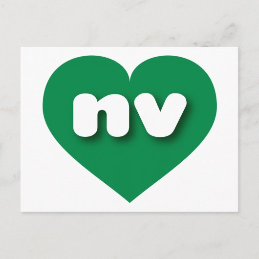 Nevada green heart - I Liebe nv Postkarte (Vorderseite)