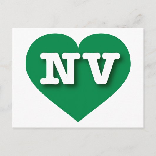 Nevada Green Heart - I Liebe NV Postkarte (Vorderseite)