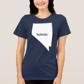 Nevada Heart Belongs, Staatsstolz Tri-Blend Shirt (Vorderseite)