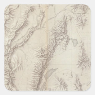 Nevada-Hochebene topographisch Quadratischer Aufkleber