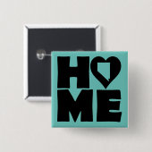 Nevada Home Heart State Button Badge Pin (Vorne & Hinten)