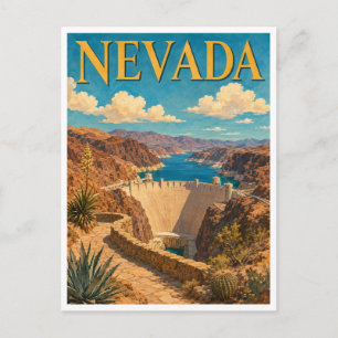 Nevada Hoover Dam GeoSaga Postkarte