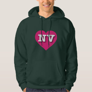 Nevada Hot Pink Heart - I Liebe NV Hoodie