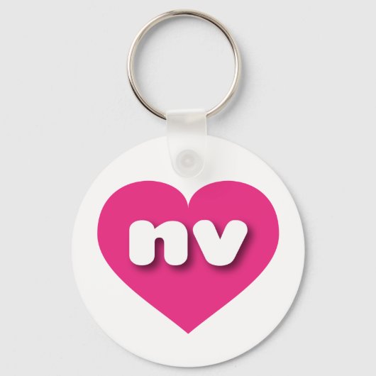 Nevada hot pink heart - I Liebe nv Schlüsselanhänger (Vorderseite)