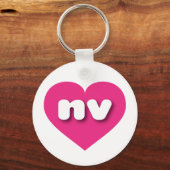 Nevada hot pink heart - I Liebe nv Schlüsselanhänger (Vorderseite)