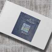 Nevada Hund in Jean Pocket Classic Square Sticker
