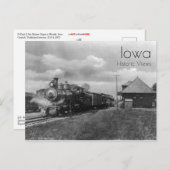 Nevada, Iowa Bahnhof Postkarte (Vorne/Hinten)