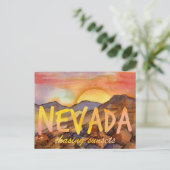 Nevada Jasing Sunsets Wüste Gebirgslandschaft Postkarte (Stehend Vorderseite)
