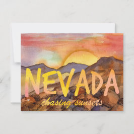 Nevada Jasing Sunsets Wüste Gebirgslandschaft Postkarte