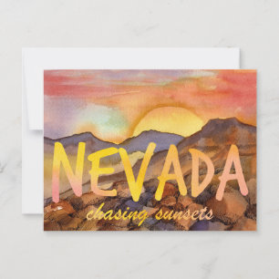 Nevada Jasing Sunsets Wüste Gebirgslandschaft Postkarte