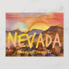 Nevada Jasing Sunsets Wüste Gebirgslandschaft Postkarte