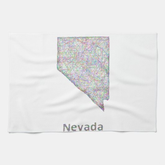 Nevada-Karte Küchentuch (Horizontal)